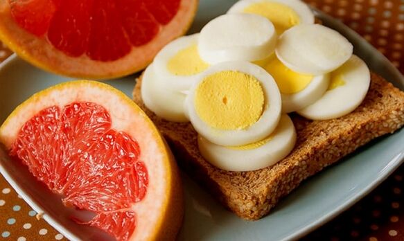 tojás és grapefruit a maggi diéta számára