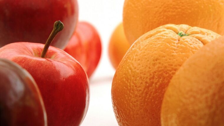 alma és narancs a japán diétához